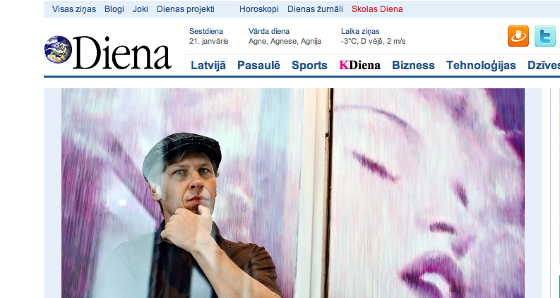 Screenshot of Diena the newspaper